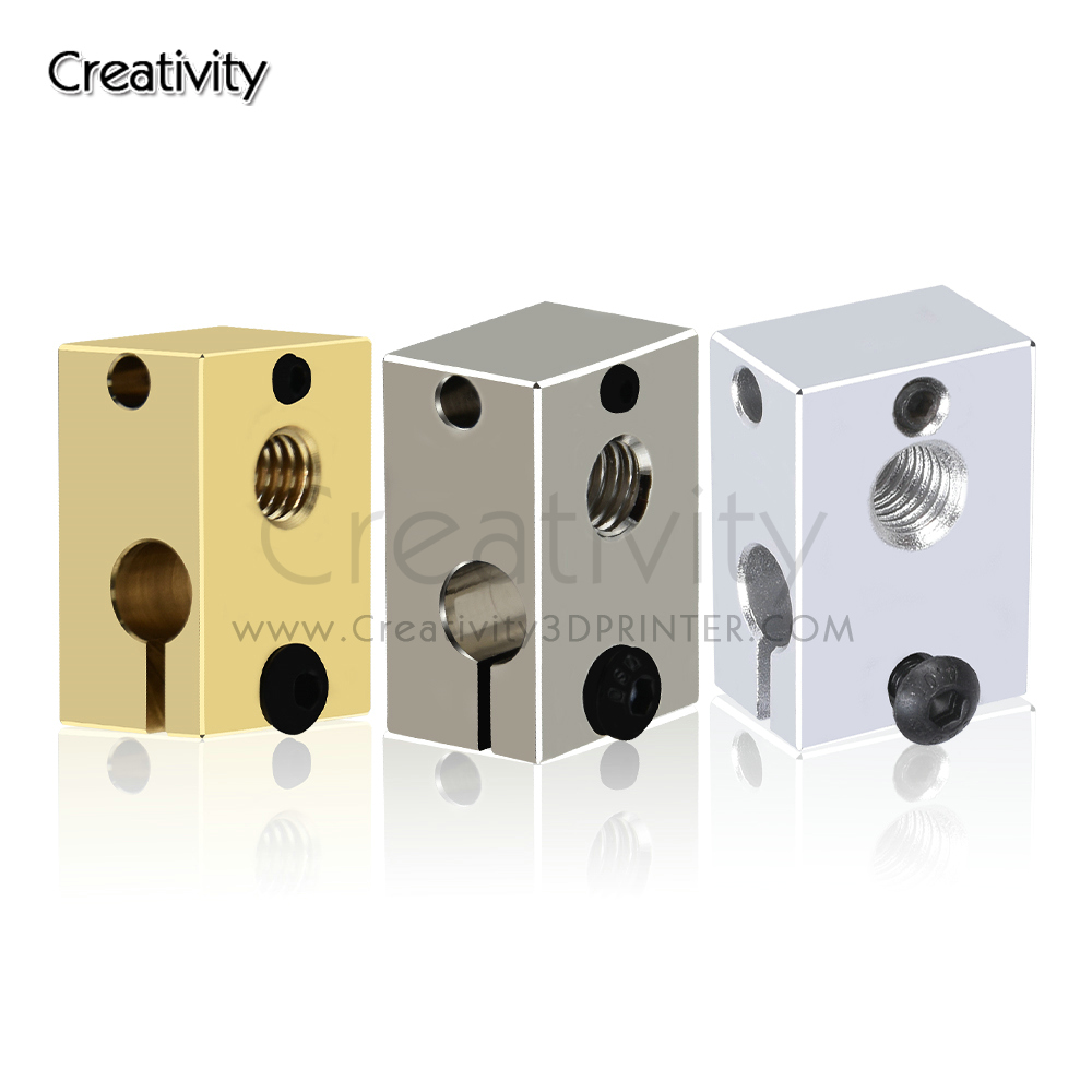 Direct Drive Extruder - Bloco Aquecedor V6 PT100 de Cobre
