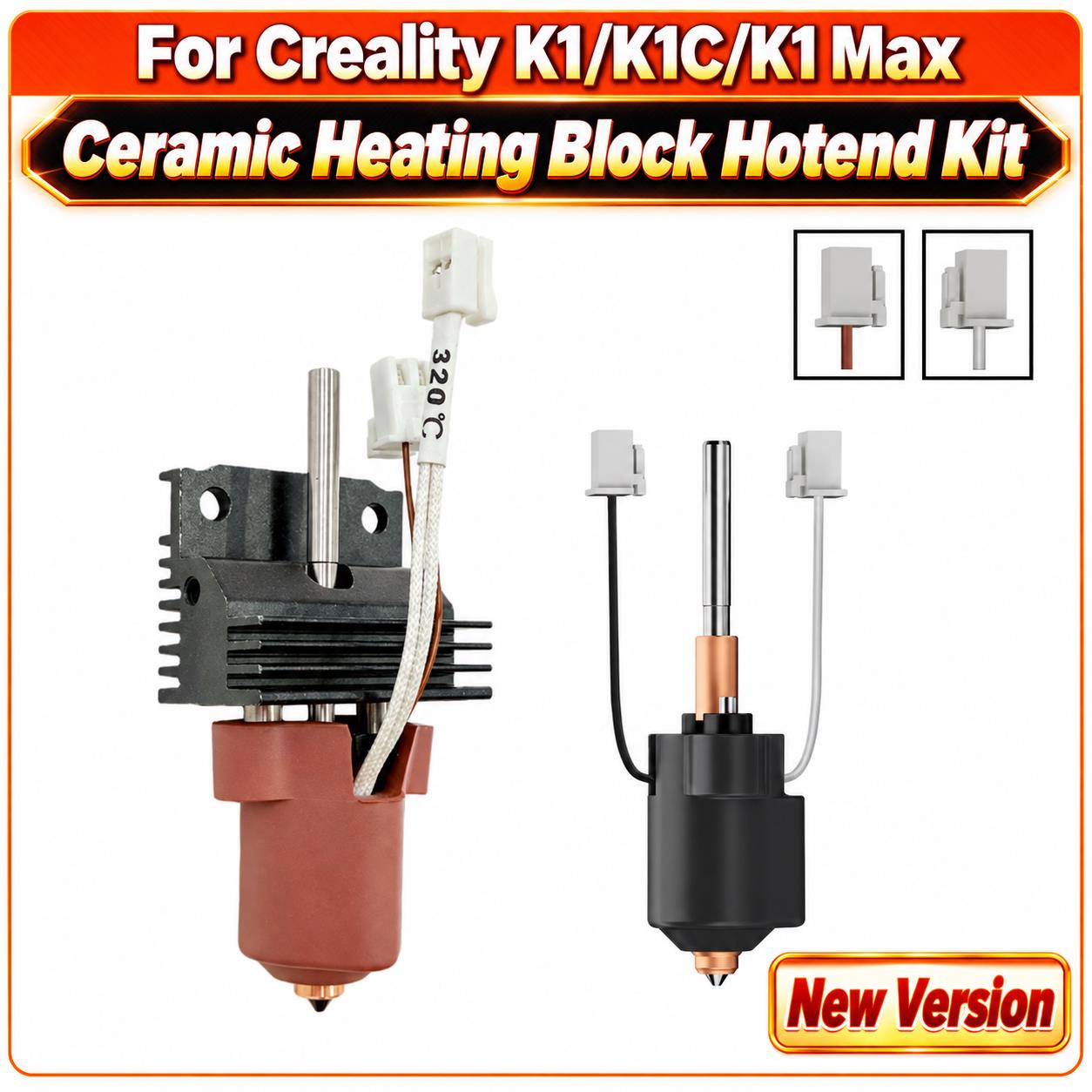 High Flow Ceramic Hotend - Kit de hotend com bloco de