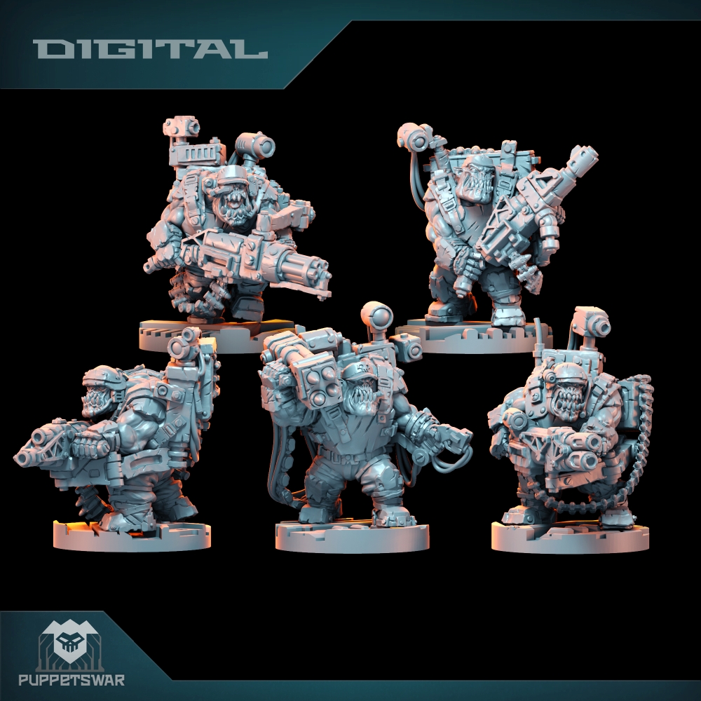 Resin Printer - Esquadrão Orc Ultimate Badasses, figura de