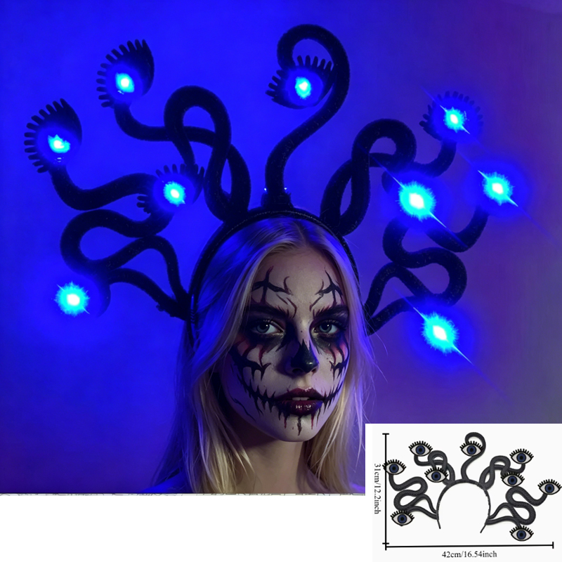 Cobra Extruder - Tiara de Cabeça de Cobra Iluminada