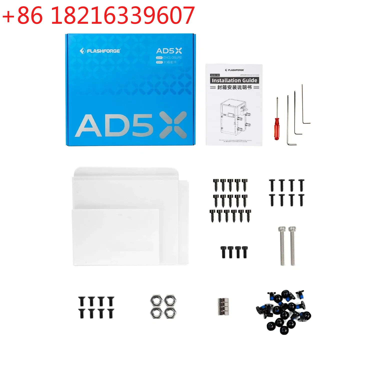 Enclosure 3D Printer - Kit de Proteção para FLASHFORGE AD5X,