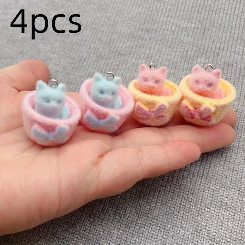 4 peças de pingente de gato em - Resin avaliação e preço