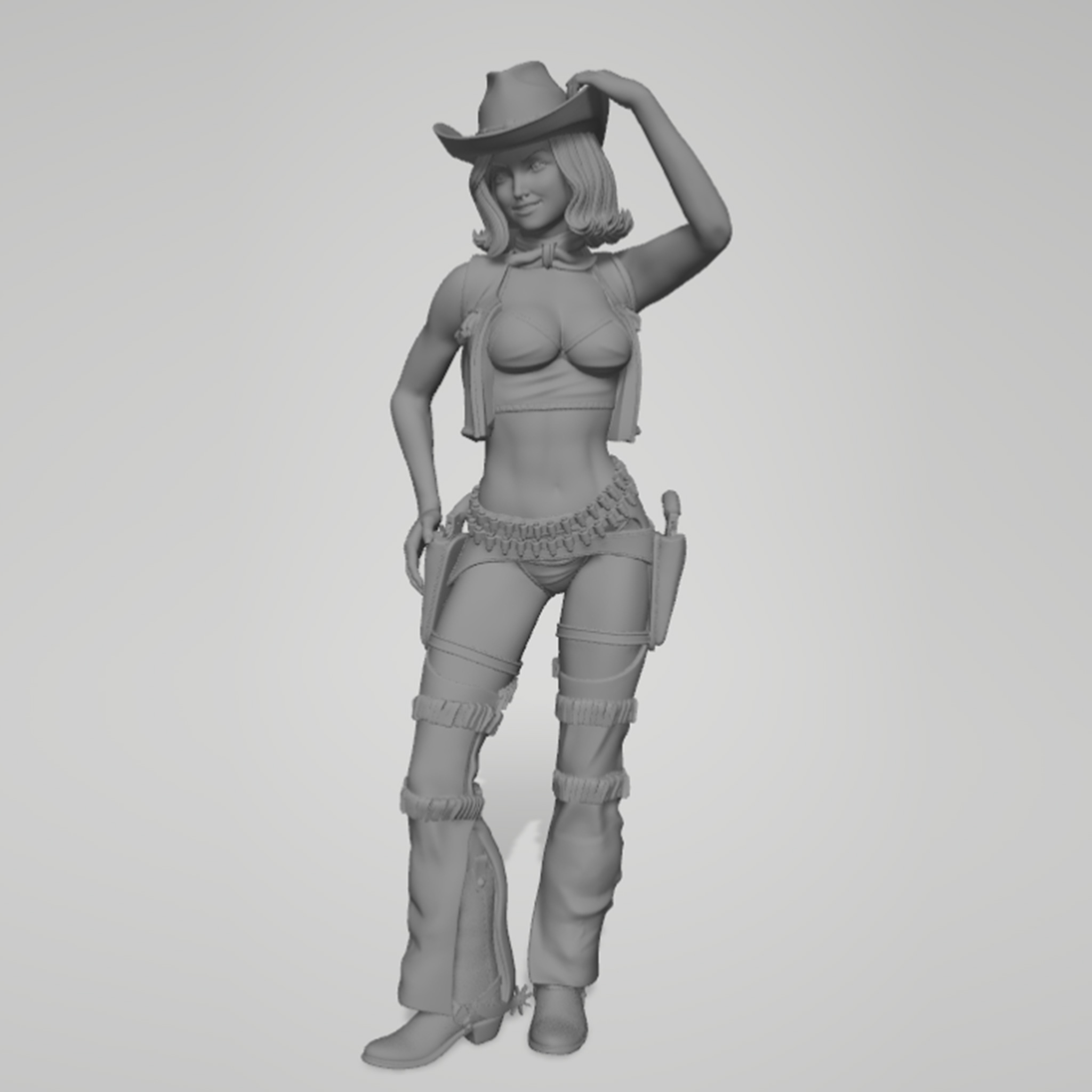 1/24 1/18 1/12 Menina Cowboy M - Resin Printer avaliação e preço